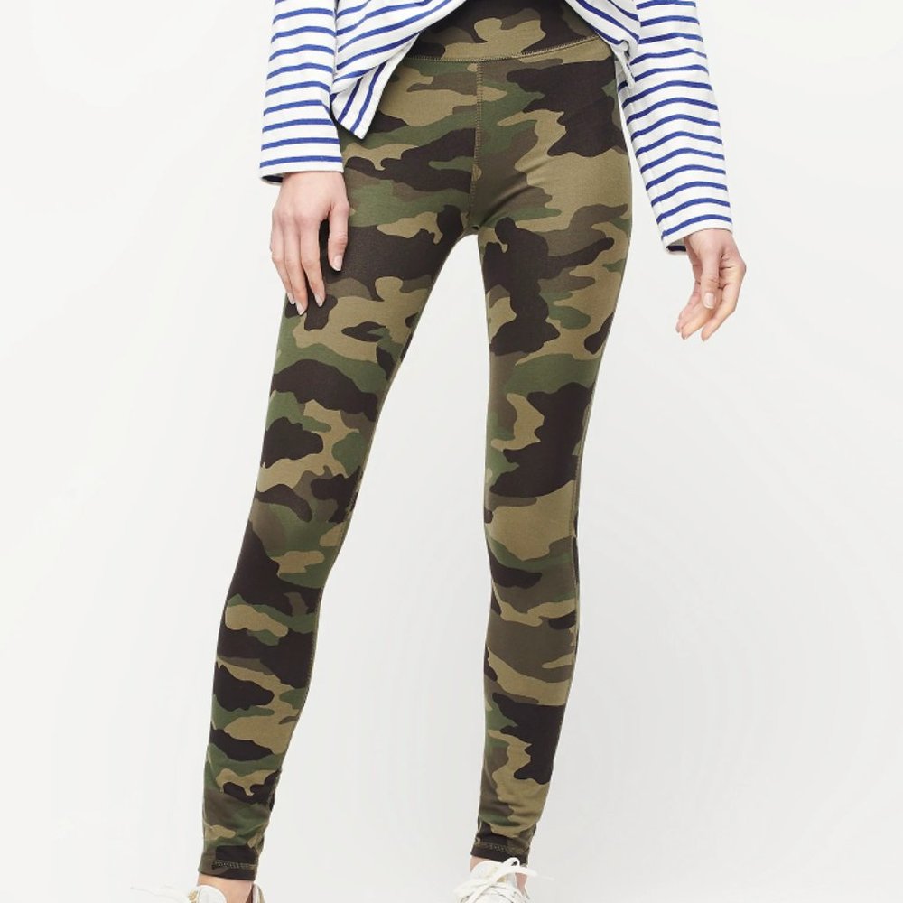 J.Crew 7/8 High-Rise Leggings in Camo